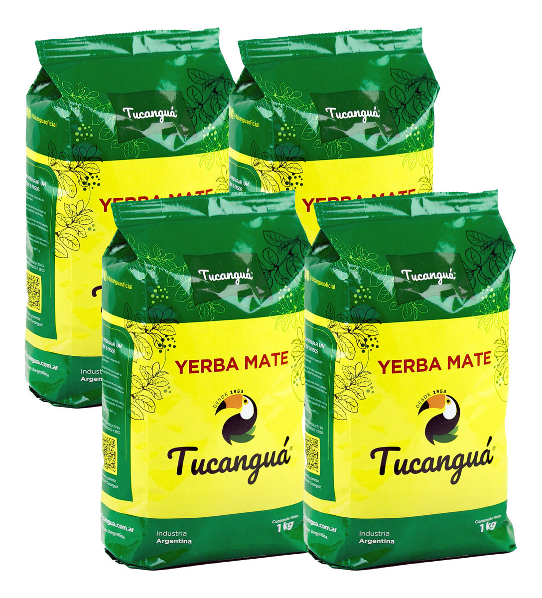 Pack 4 Kg Yerba Mate Tucanguá Tradicional De 1 Kg